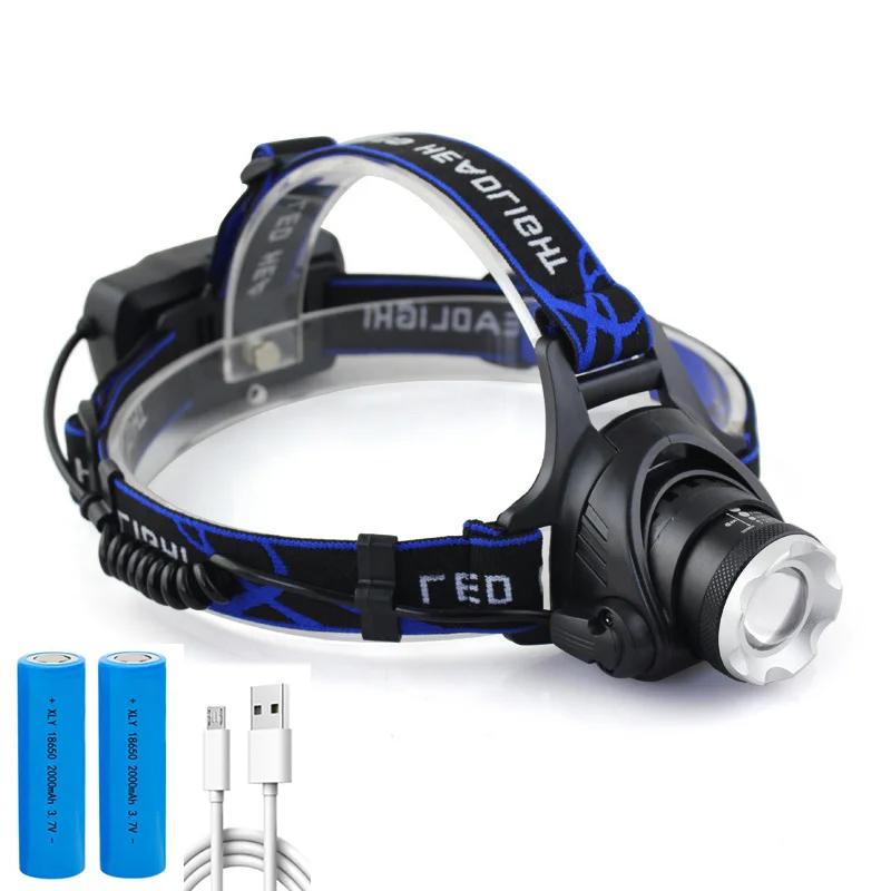 Lanterna de cabeça led com sensor de movimento e zoom usb_voghion.com