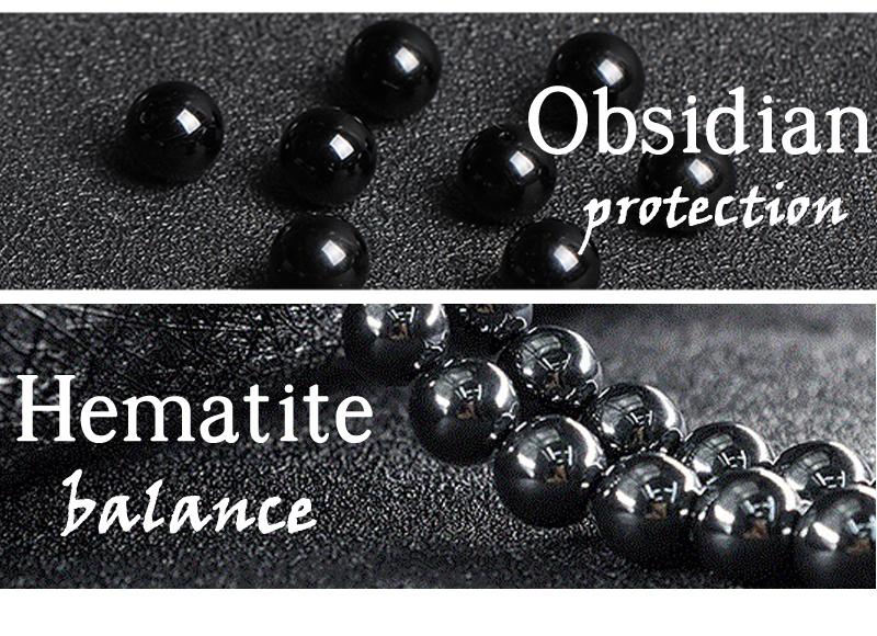 Product Introduction of Vòng Tay Bảo Vệ Ba Lần, Được Làm Bằng Hematite Tự Nhiên, Đá Mắt Hổ Đen Và Hạt Đá Mắt Hổ, Thích Hợp Cho Phụ Nữ Và Nam Giới, Vòng Tay Chéo, Mang Lại May Mắn, Hiệu Ứng Bó Sát 3