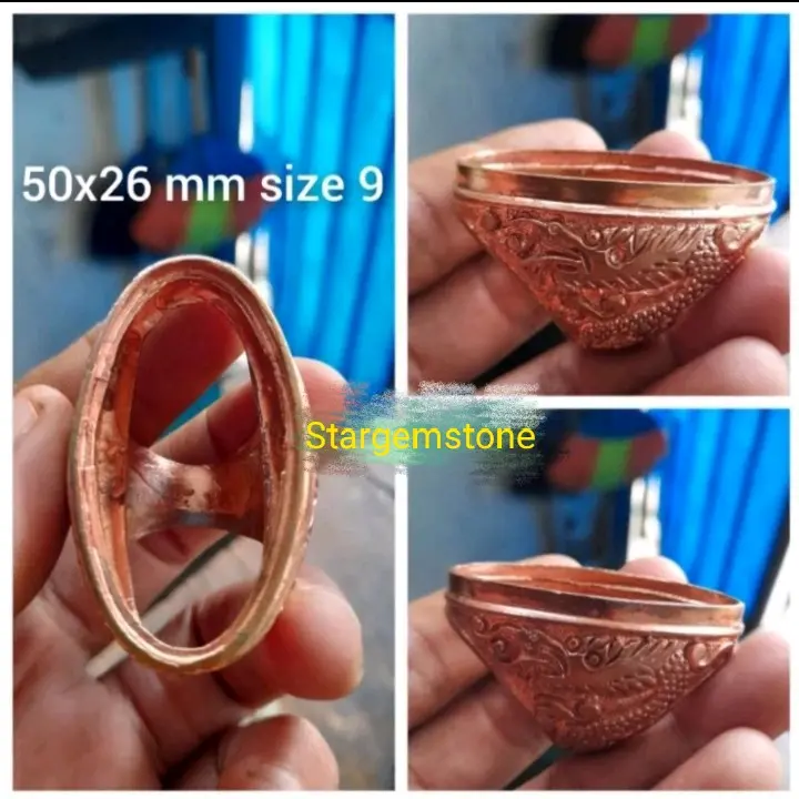 Cincin/Rangka/Emban Tembaga cor (Gacor)motip Naga jumbo