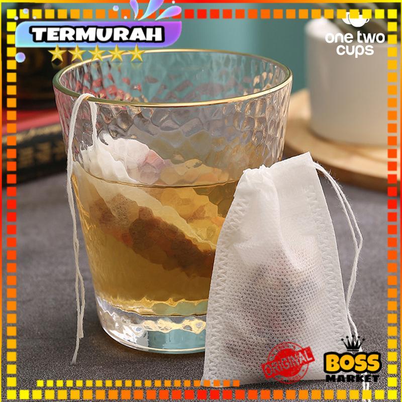 Kantong Teh 100 PCS Celup Kosong Teabag 5.5x7cm - T110 - White 0