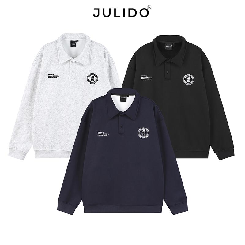 [ DEAL MỞ BÁN ](Form Rộng) Áo polo Sweater JULIDO nam nữ vải nỉ lông cáo form rộng unisex 0