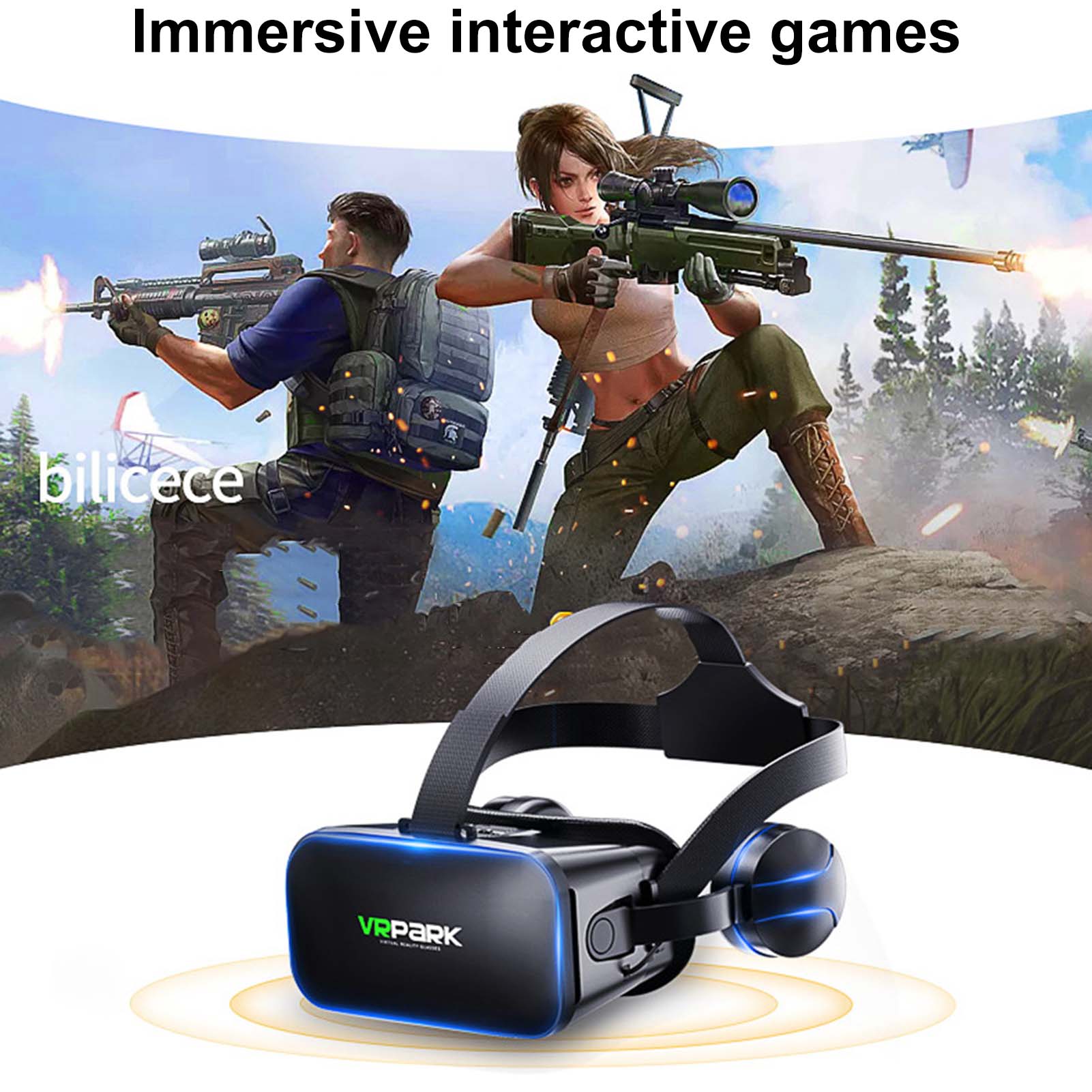 Adjustable VR Glasses HiFi Headset Immersive 3D Virtual Reality Glasses For IOS Android PC With Wireless Handle Eye Protection - Image 8