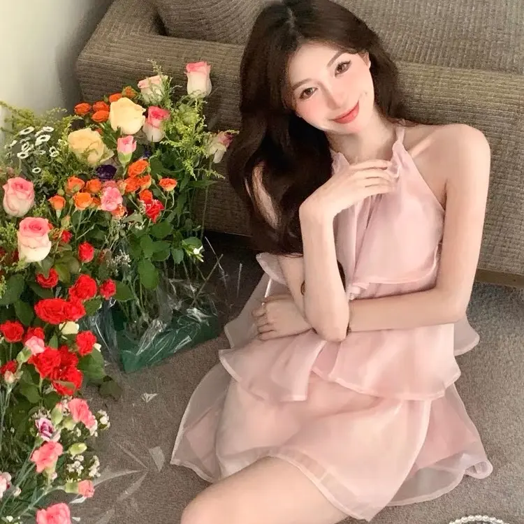 Váy tơ xoè 3 tầng, váy sát nách, Women Top nữ, DILYSHOP_ V113 | BigBuy360 - bigbuy360.vn