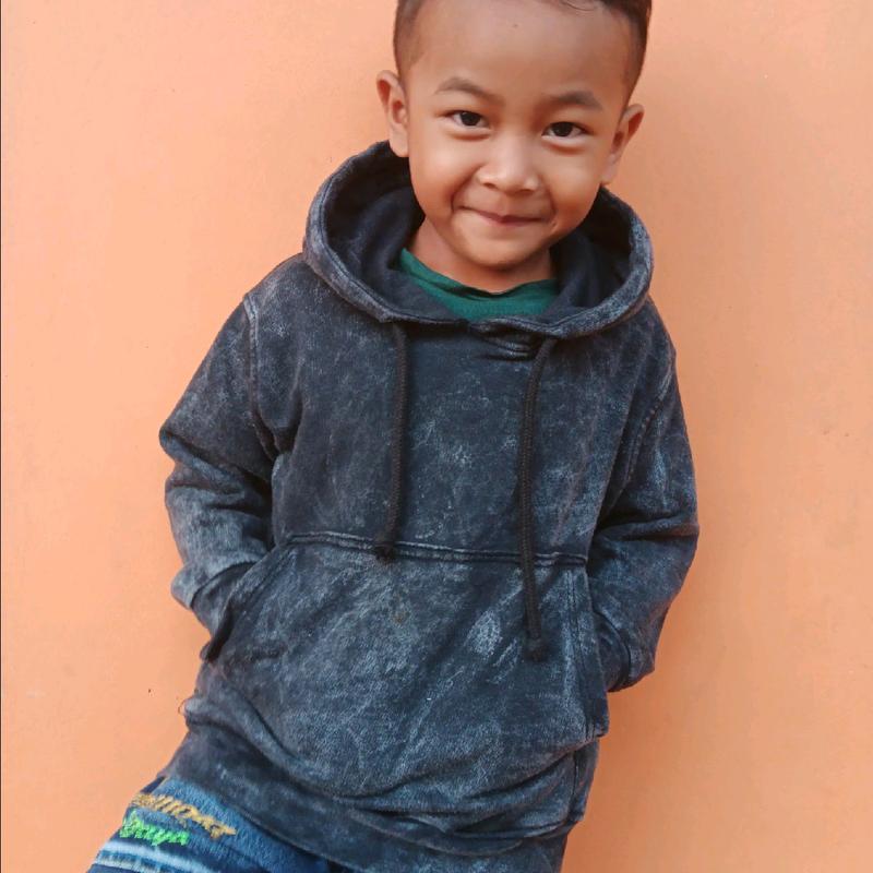 hoodie anak snowblack sweater polos sandwash anak usia 1-6 tahun Katun 1