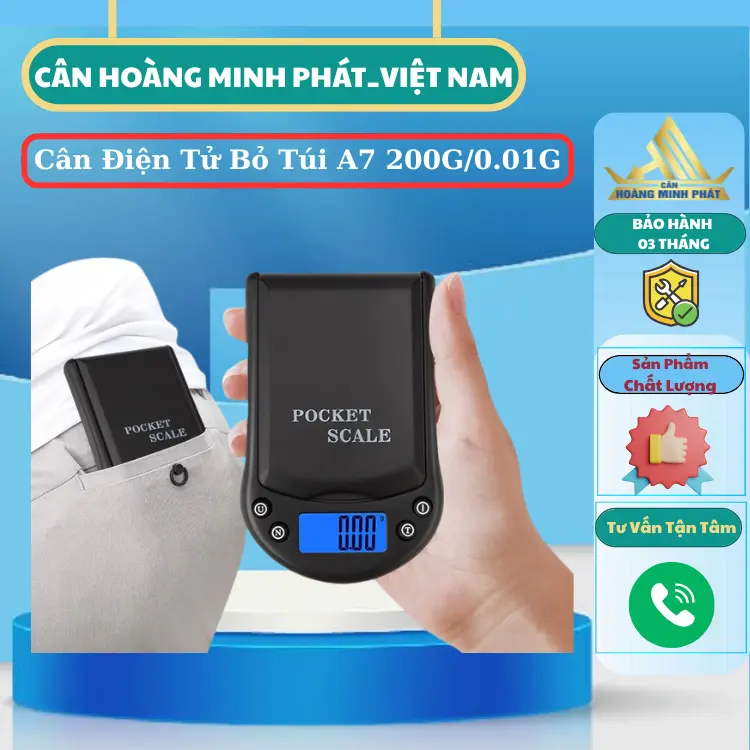 Cân Tiểu Ly Điện Tử 200g 0.01g Pocket Scale Chính Hãng Phù Hợp Cân Vàng, Bạc, Đá Qúy