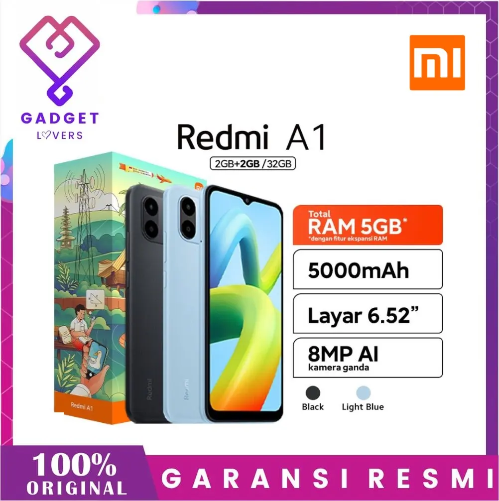 Xiaomi Redmi A1 2GB + 32GB Garanis Resmi Xiaomi Indonesia