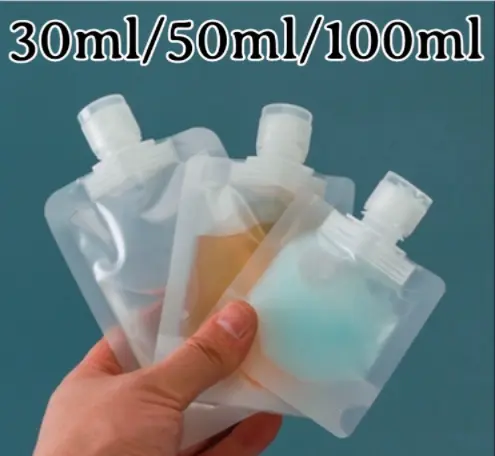 30ml/50ml/100ml Travel Bag Fluid Makeup Pouch for Toiletry Lotion Shampoo Squeeze Pouch Bottle Bag Organiser