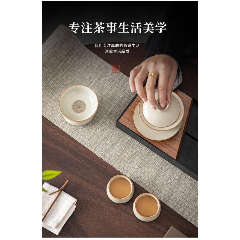 Product Introduction of Bộ Lọc Trà, Nồi Chậu Ru Màu Be, Tách Trà Gốm Sáng Tạo, Tách Trà Cách Ly, Phụ Kiện Bộ Trà, Với Bộ Lọc Trà 21