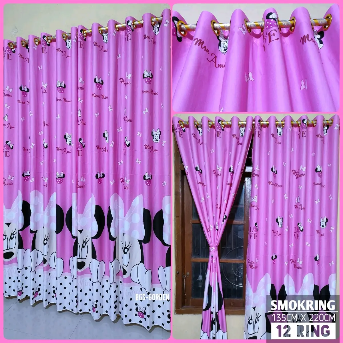 gorden smokring motif Miky pink