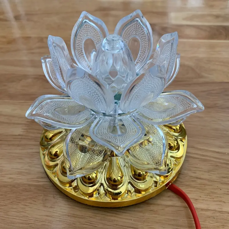 Đèn hoa sen - đèn led- 7 màu - đèn hoa sen xoay 6