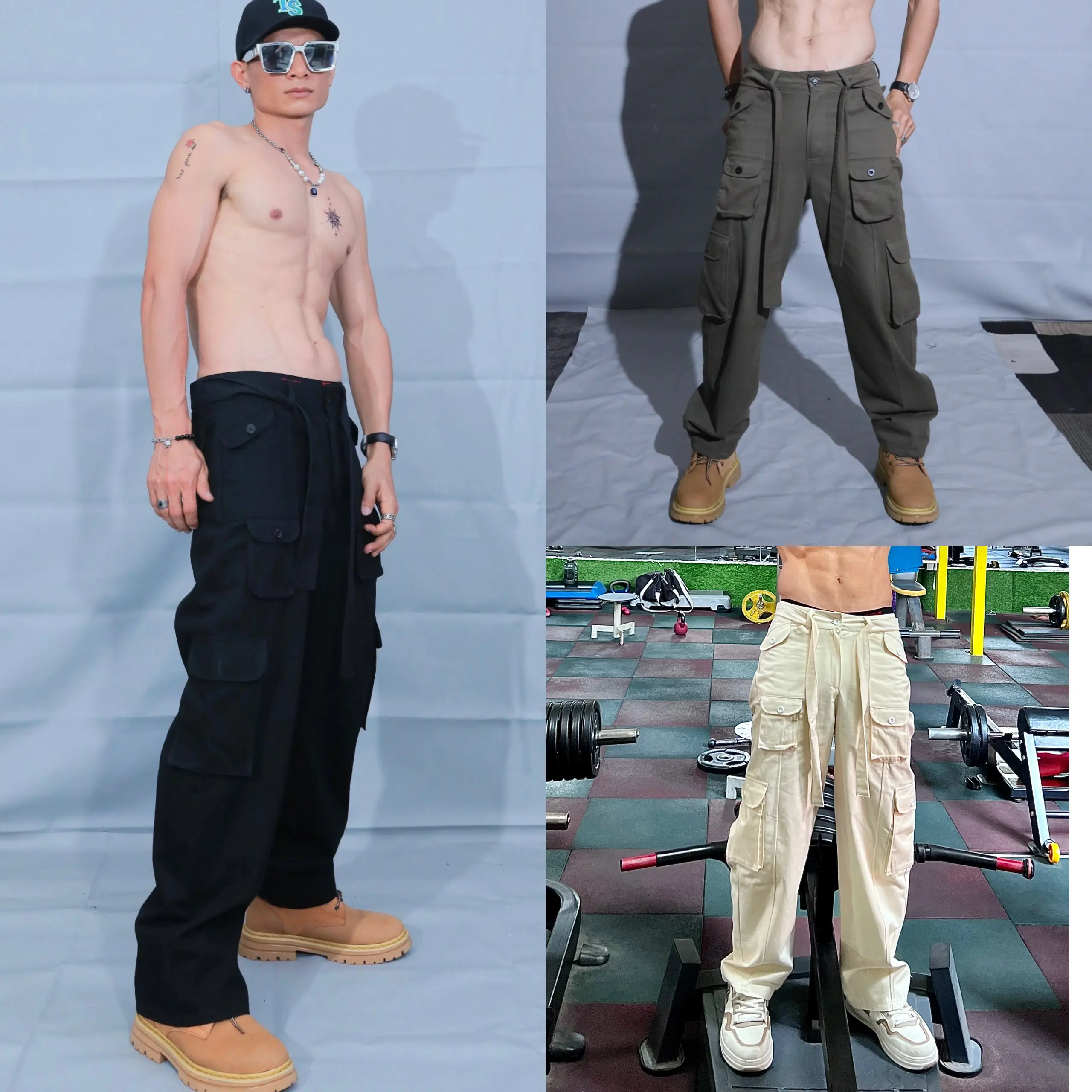 ZooZoo-Quần Cargopant ống suông 8 Túi Hộp Chất kaki cotton hottrend. Menswear Nam