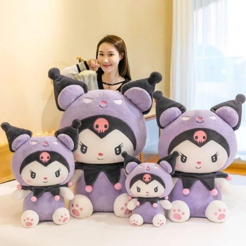 60CM Boneka Sanrio Kuromi Hot Toys Mainan Anak Boneka Kado Ulang Tahun 1