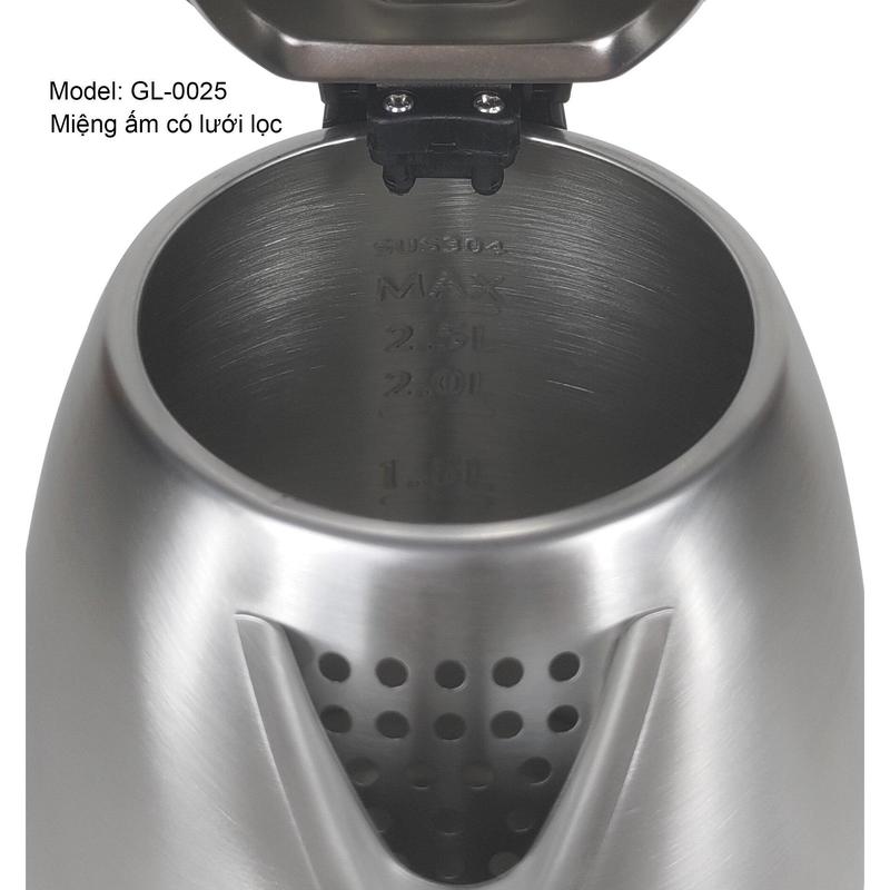 [Chính hãng] [HỎA TỐC] Ấm siêu tốc Gali GL-0025 2.5 lít 2150W thép không gỉ bảo hành 24 tháng 1
