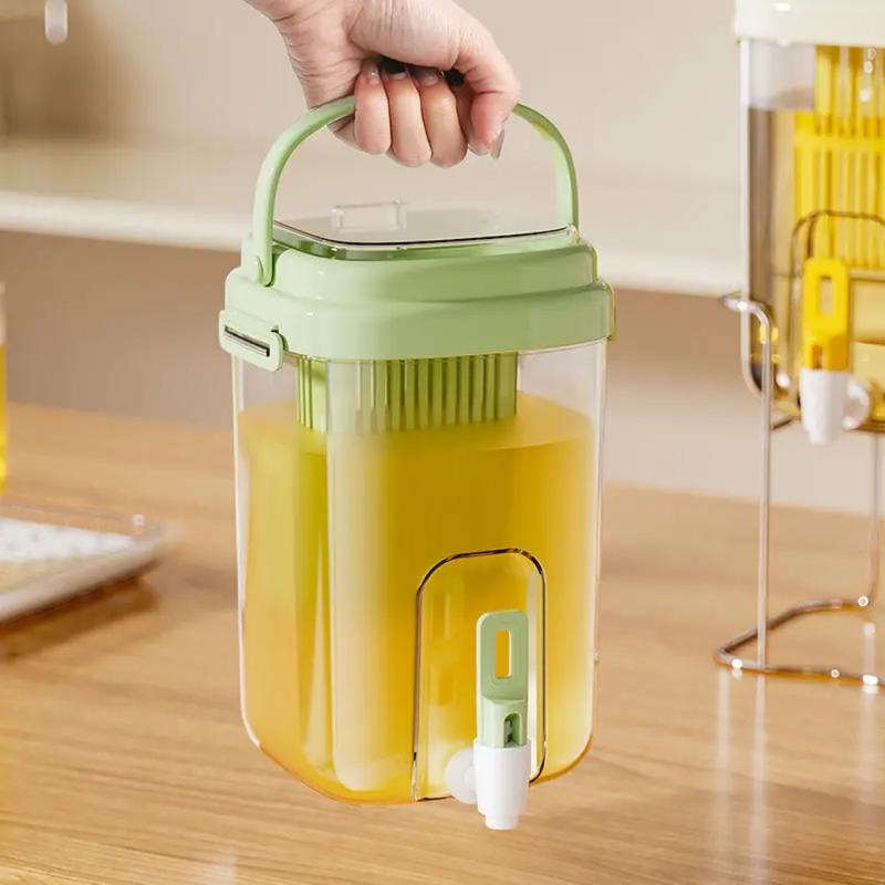 Product Introduction of Ice bucket cold water jug with faucet Home camping party Lemon hose filter faucet drink jug 4