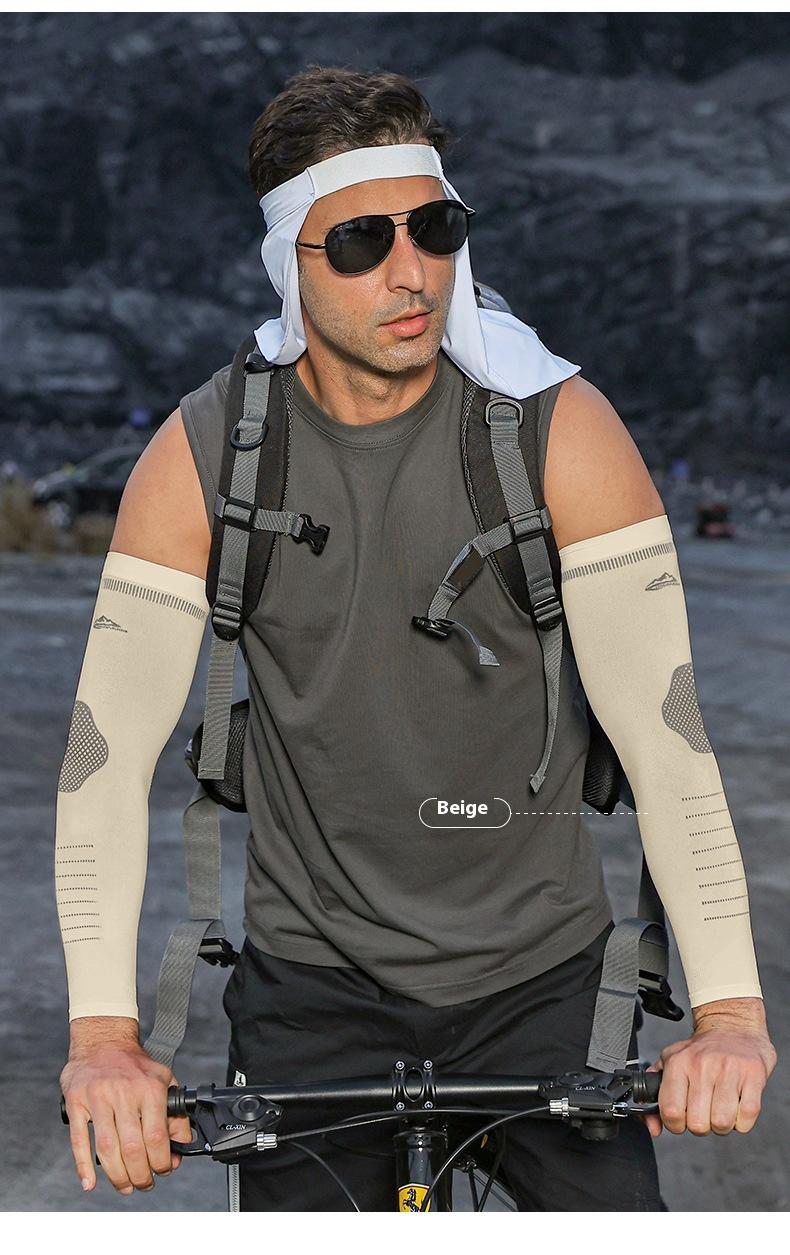 Product Introduction of Summer Ice Silk Sunscreen Arm Protection Men's Outdoor Sports Driving Cycling Ice Sleeve Fishing Sunshade Breathable Sleeve Cover 30