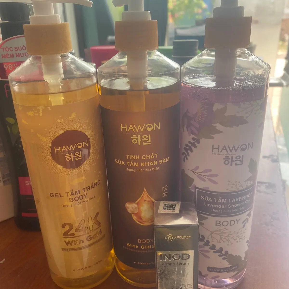 Combo sữa tắm Hawon + trị hôi nách Inod