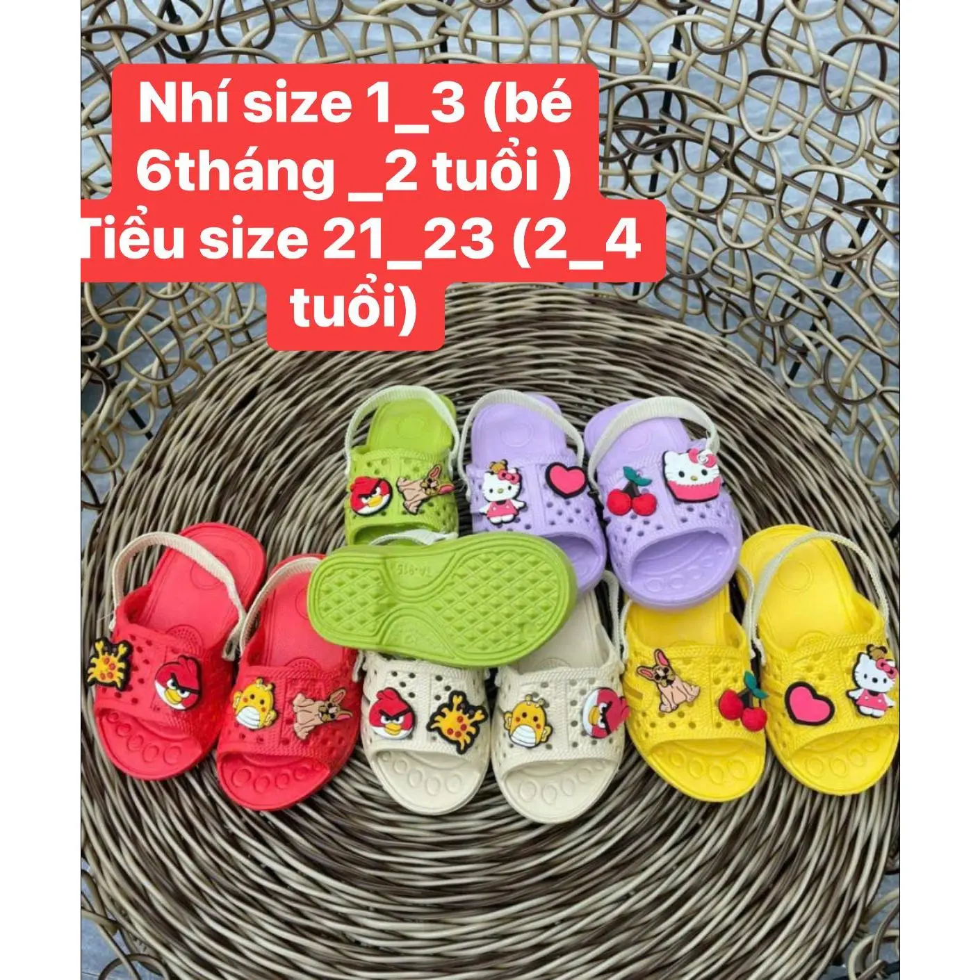 DÉP TỔ ONG SIÊU NHẸ TRẺ EM CÓ QUAI - SIZE NHÍ