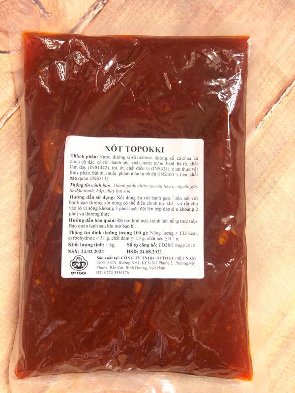 1Kg Xốt Bánh Gạo Topokki Ottogi Vị cay Ngọt nước_  sốt  dookki ,sốt  tokbokki  hàn  quốc