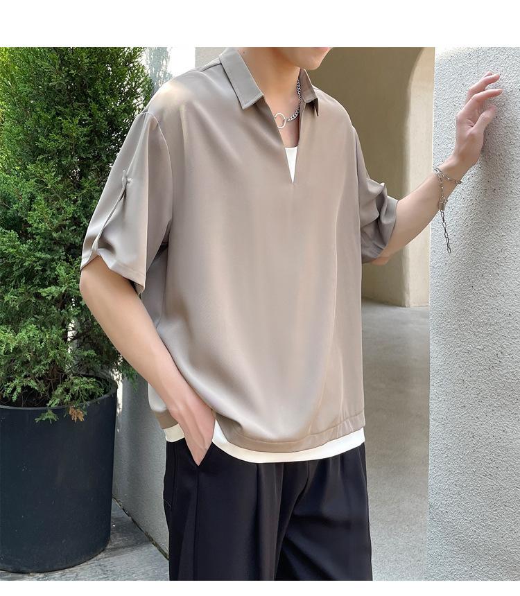 Product Introduction of Men's Polo Shirt 2025 New Short Sleeve T-Shirt - Casual Collar Top for Men, Trendy & Breathable, Wholesale Bulk Discount 1