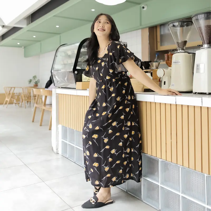 Mesya Dress LD 120 standar & LD 140 jumbo / Daster Busui Rayon 6