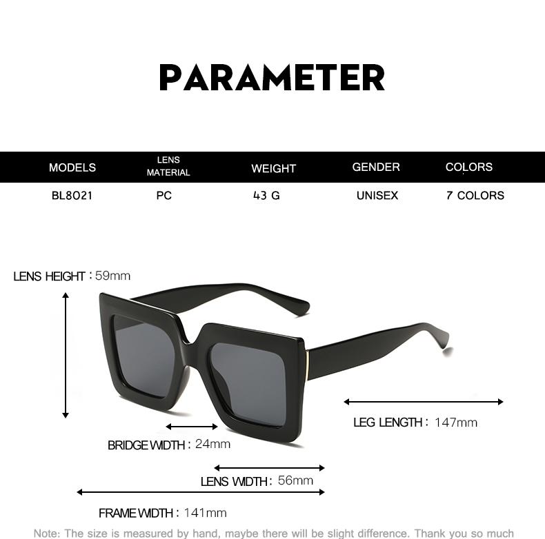 Product Introduction of Oversized Sunglasses Women Large Size Sunglasses Men Transparent Gradient Frame Vintage Big Retro Sun Glasses Female Male 2