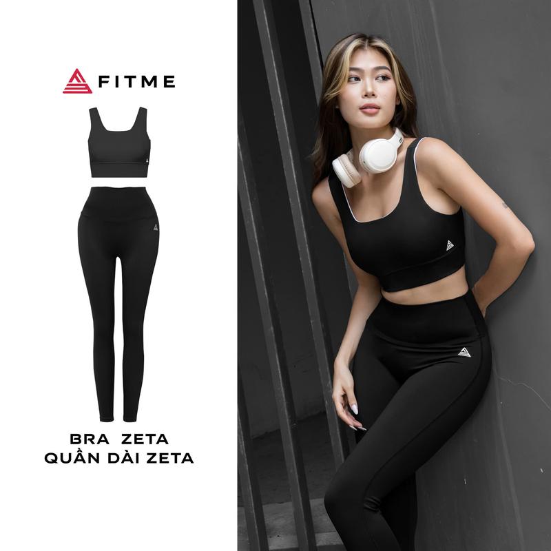 Bộ đồ tập gym Fitme áo bra thể thao nữ Zeta, quần legging dài nâng mông cao cấp