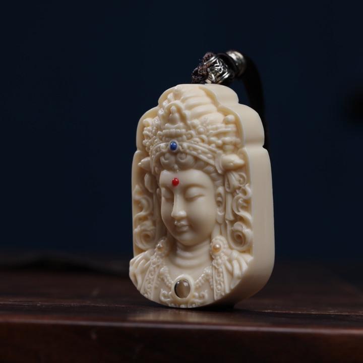 Mặt dây chuyền Mặt Phật Bà Quan Âm thủ công cao cấp,Kinh Phật ẩn trong, phụ kiện trang trí xe oto, phòng trà, phòng học, mang lại bính an may mắn Nội Thất trangtrí xehơi 6