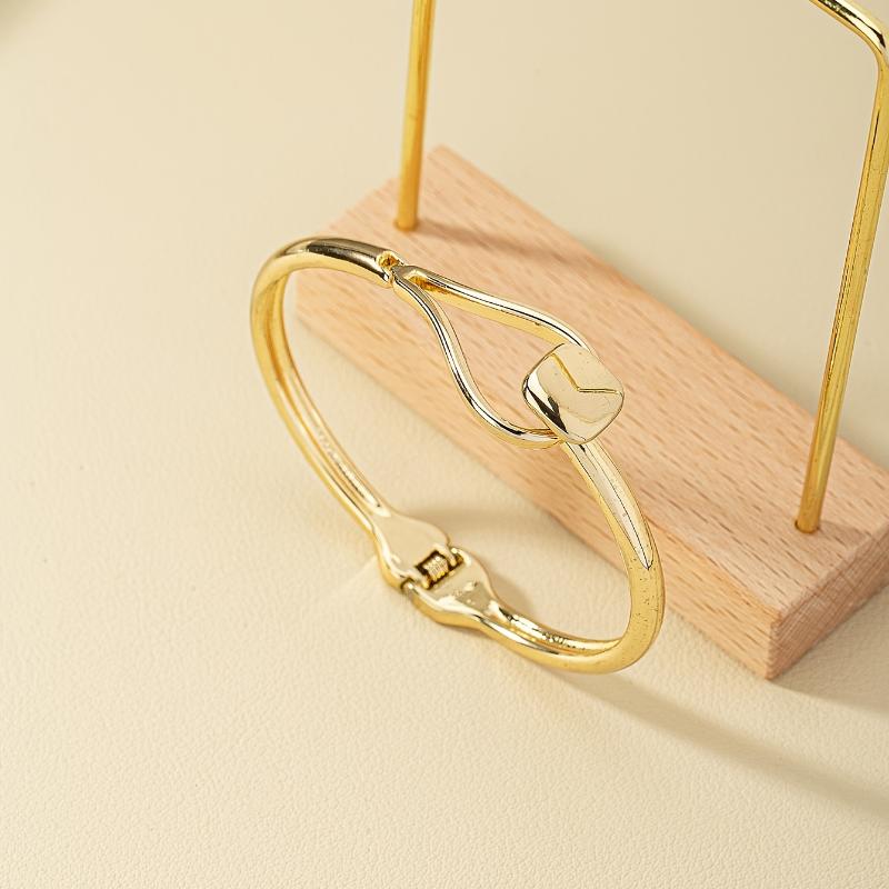 Minimalist Style Spring Alloy Bracelet 14K Plated Hand Jewelry Accessories Gift 4