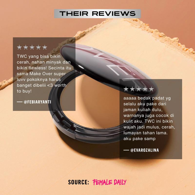 MAKE OVER Perfect Cover Two Way Cake TWC - Bedak Padat Bedak Compact High Coverage Ringan Wajah Flawless Make Up Tahan Lama Non-Comedogenic BEST SELLER Lebaran Raya 5