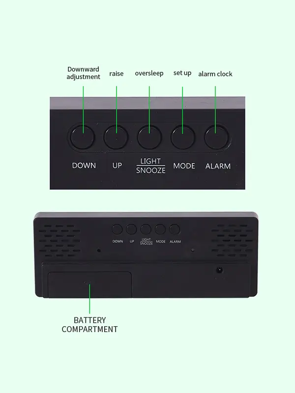 Đồng Hồ LED VOVOVA Để Bàn Thông Minh - Màn Gương, Hiển Thị Giờ & Nhiệt Độ, Báo Thức, Dùng USB Hoặc Pin AAA, Decor Đẹp 8
