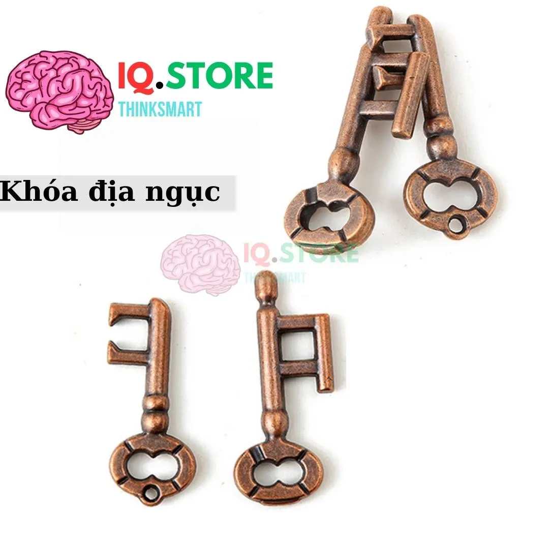 Đồ chơi trí tuệ Nhật Bản The TWO KEYS rèn luyện thông minh IQ - Câu đố giải mã Cast Puzzle Hanayama thử thách hack não