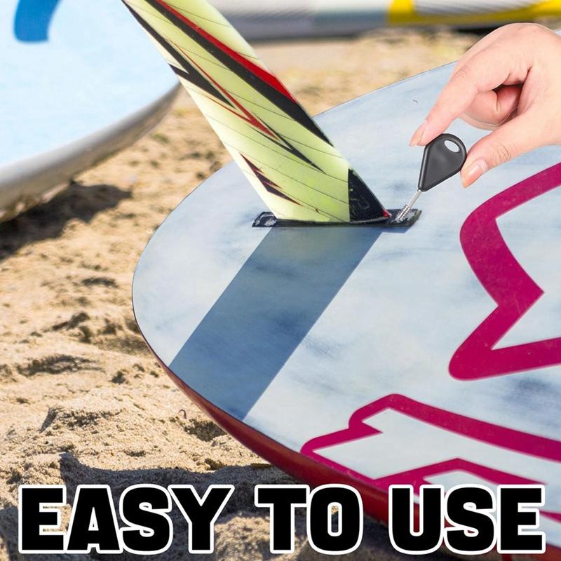 6 Pcs Surf Fin Key Surfing Surf Fin Key with 24 Pcs Fin Screws Universal Hexagon Surfboard Fin Key Replacement 0