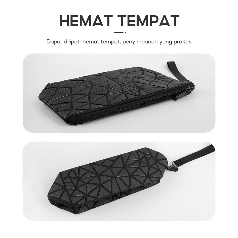 OHSOME - La motti Diamond / Rectangular Diamond Cosmetic Bag Black 4