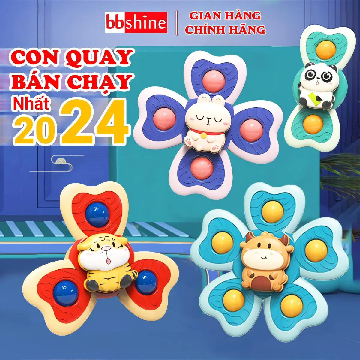 Con Quay Spinner Hoạ Tiết Động Vật Vui Nhộn Nhiều Màu Sắc Tươi Sáng Cho Bé Yêu BBShine – DC064