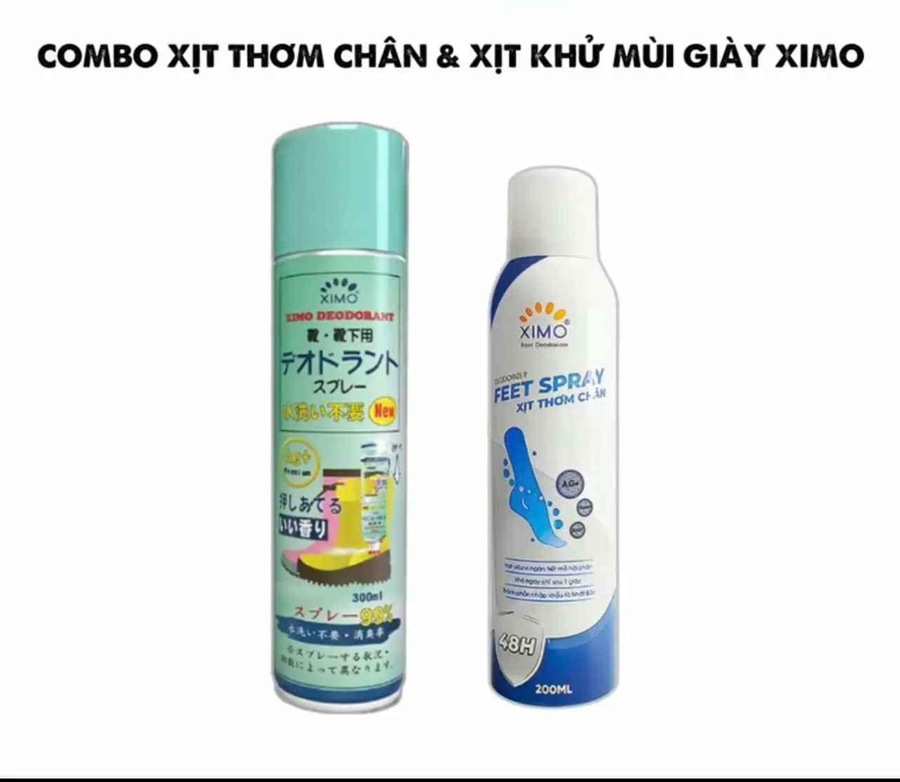 Xịt Khử mùi hôi giày , xịt thơm chân XIMO giúp loại bỏ mùi hôi khó chịu , hiệu quả tới 48h