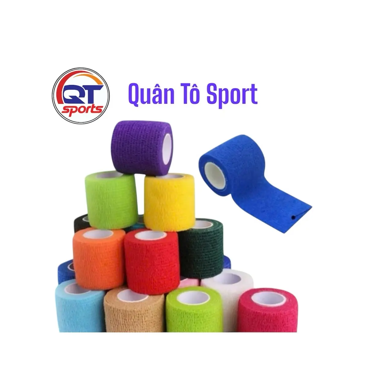 Băng cao su non Combo 24-30 cuộn băng cao su non thể thao TỰ DÍNH GIẢM CHẤT THƯƠNG 5cm *4,5m. Băng cuốn cổ chân cổ tay bóng đá và các môn thể thao khác cầu lông bóng chuyền.