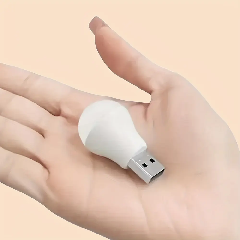 3/10 Piece Set Eye Protection Mini USB Night Light, Portable Bulb-Shaped Night Light, White Light, Warm Light, Reading Auxiliary Light, Suitable for Laptop, Power Bank