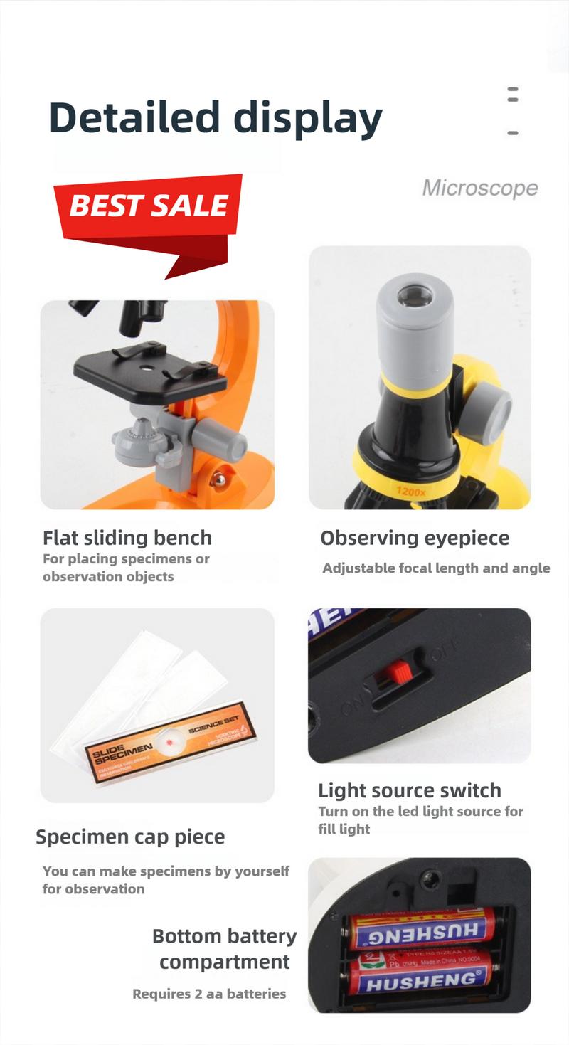 Product Introduction of Kids Microscope Toy for Elementary School Students,Children's Microscope for Science Experiments 15