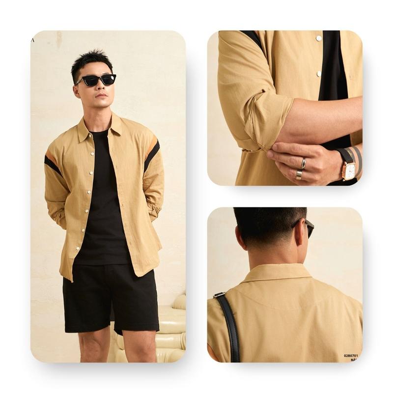 Product Introduction of Áo Sơ Mi Tay Dài AKUBA form Regular chất Cotton thoáng mát thiết kế hiện đại, phá cách | 02B0701 14