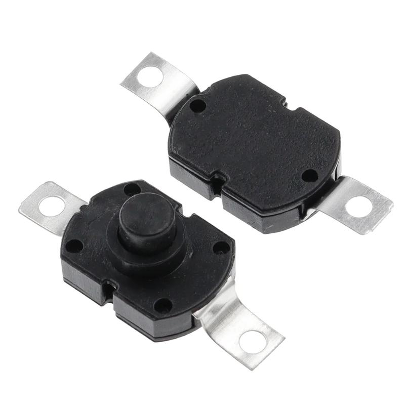 Product Introduction of 10PCS Push Button Switch 1712KD 30V 1A Flashlight Switch LOCK 17X12X9.5MM Table lamp Switch Flashlight Button Switch ON-OFF 0