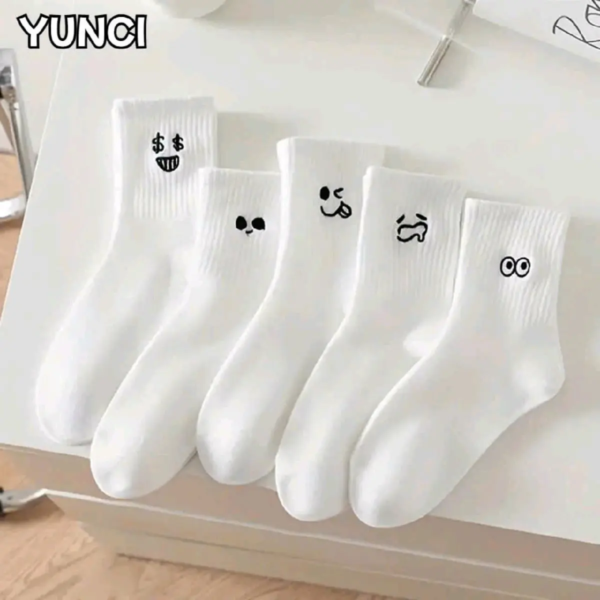 combo 10 đôi tất gân trơn cô cao nam nữ