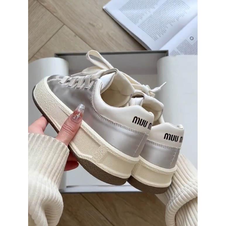 Product Introduction of Classic Style Raise the Bottom White Shoes for Women 2024 New Spring Joker Student Board Shoes Ins Trendy Sneaker high  heel  ice  skates cleats 6
