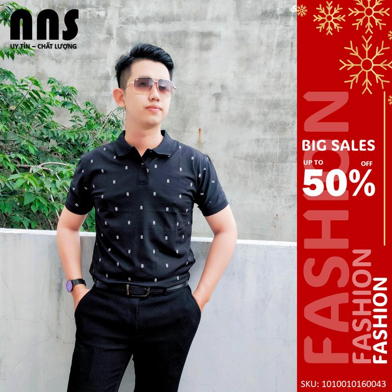 NNS Áo Polo Sticker Chữ B Chất Vải Poly Loại Một (Đen, Xanh, Trắng) Menswear Nam Có Cổ 3