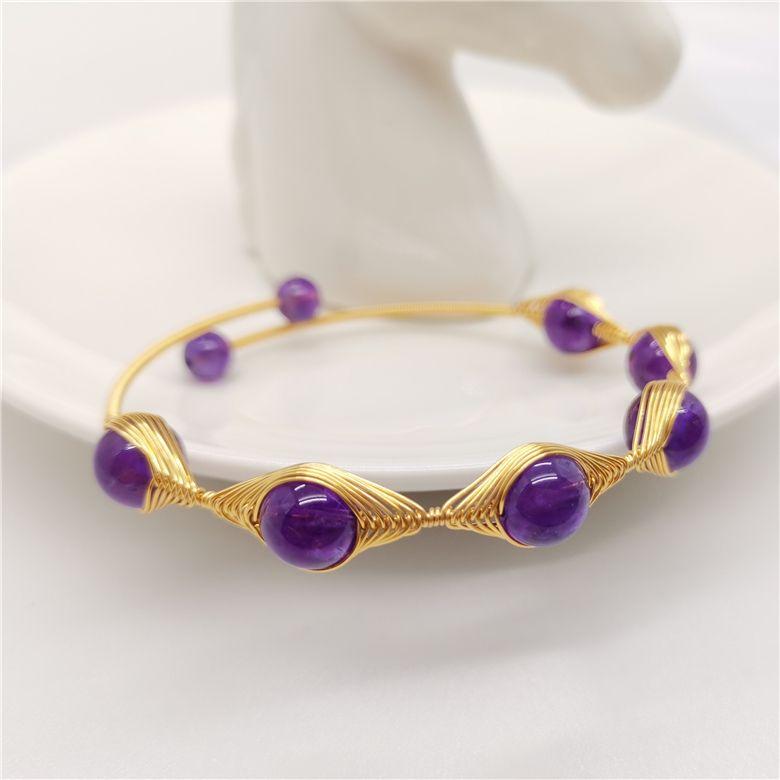 Product Introduction of Vòng Tay Thủ Công Chính Hãng Dành Cho Phụ Nữ, Vòng Tay Amethyst Tự Nhiên, Thiết Kế Dệt, Với Mắt Quỷ Hành Tinh, Thời Trang, Vòng Tay Tươi Mới 4