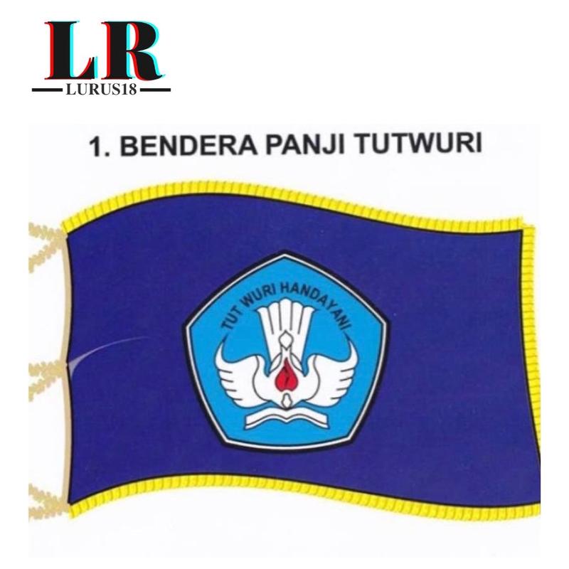 BENDERA TUT WURI HANDAYANI BIRU 80X110 KAIN TETORON JUMPING KOMBINASI ...
