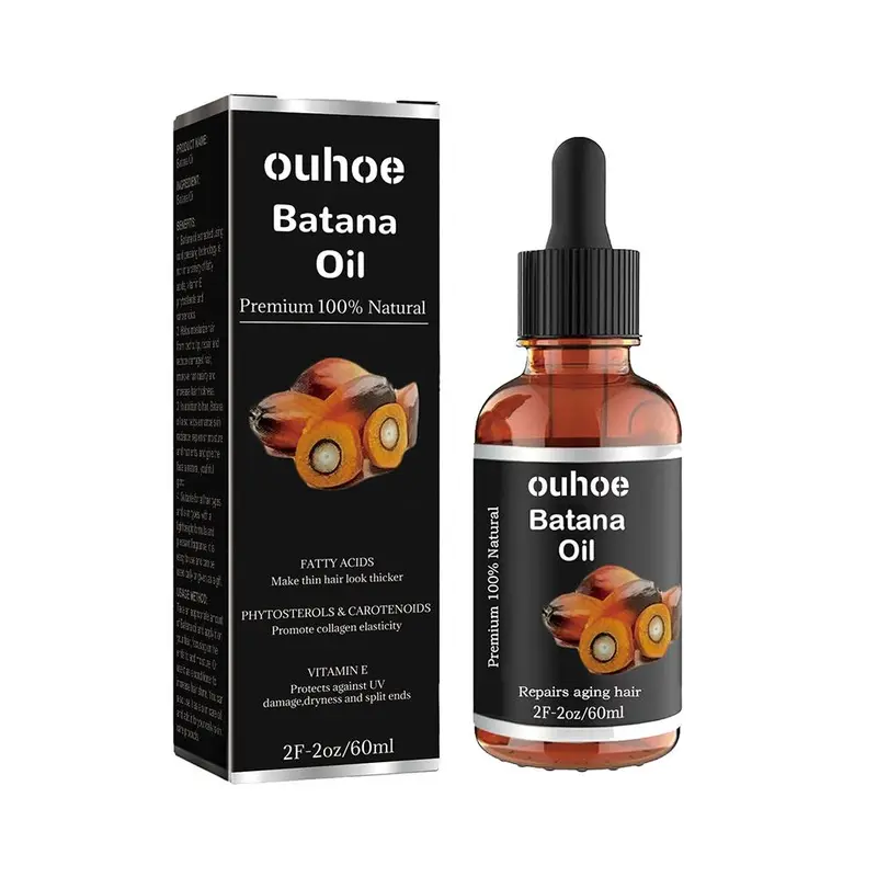 OUHOE Batana Oily Hair Essence 60ml Memperbaiki Rambut Rusak Memperkuat Akar Rambut Secara Efektif Mencegah Rambut Rontok Melembutkan, Menutrisi, Menenangkan Dan Memperbaiki Kulit Kepala Meningkatkan Kualitas Dan Kesehatan Rambut Esensi Perbaikan Rambut 0