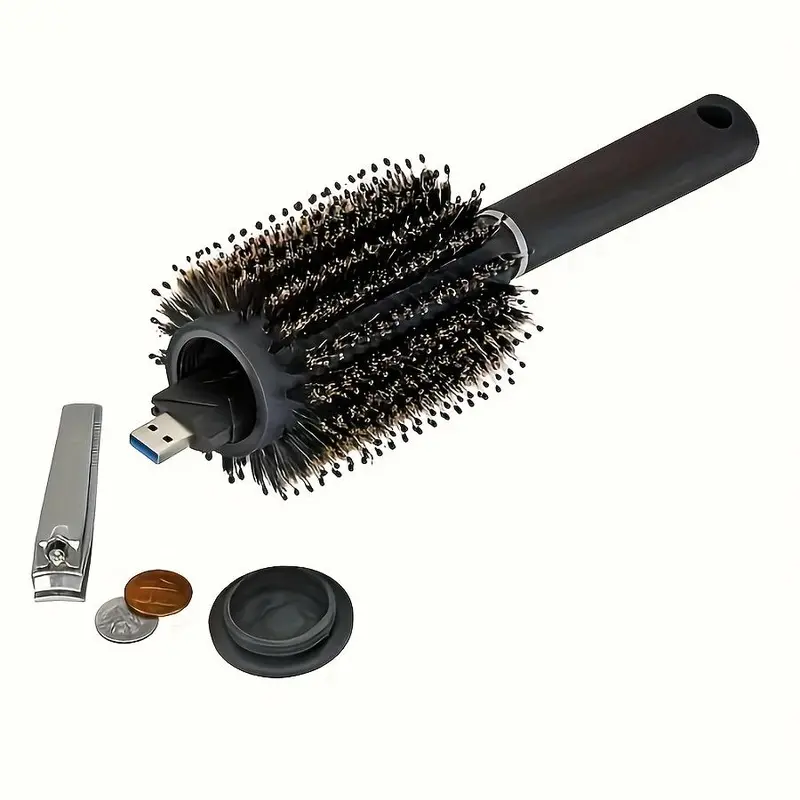Hair Brush Comb, Diversion Stash Safe Hidden Compartment Functional Brush For Travel & Home 0