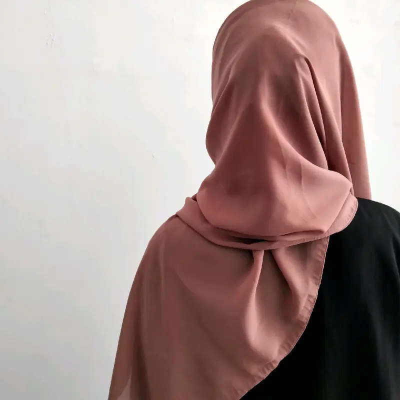 Pashmina basic / Hijab basic berbahan sifon arab / Chiffon arab Ukuran 200x75cm ( TIDAK SEPERTI BAHAN BABY DOLL, CERUTY, ATAU HEAVY CHIFFON DAN TERAWANG) 3