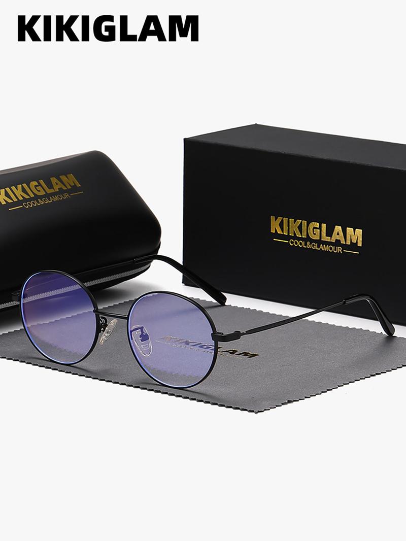 Product Introduction of Unisex Vintage Round Frame Eyeglasses, Trendy Casual Eyeglasses for Everyday Use, Fashion Accessories for Outdoor Activities 0