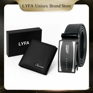 Ikat Pinggang 125 Cm Premium Geratis Dompet Pendek Pria + Box Premium